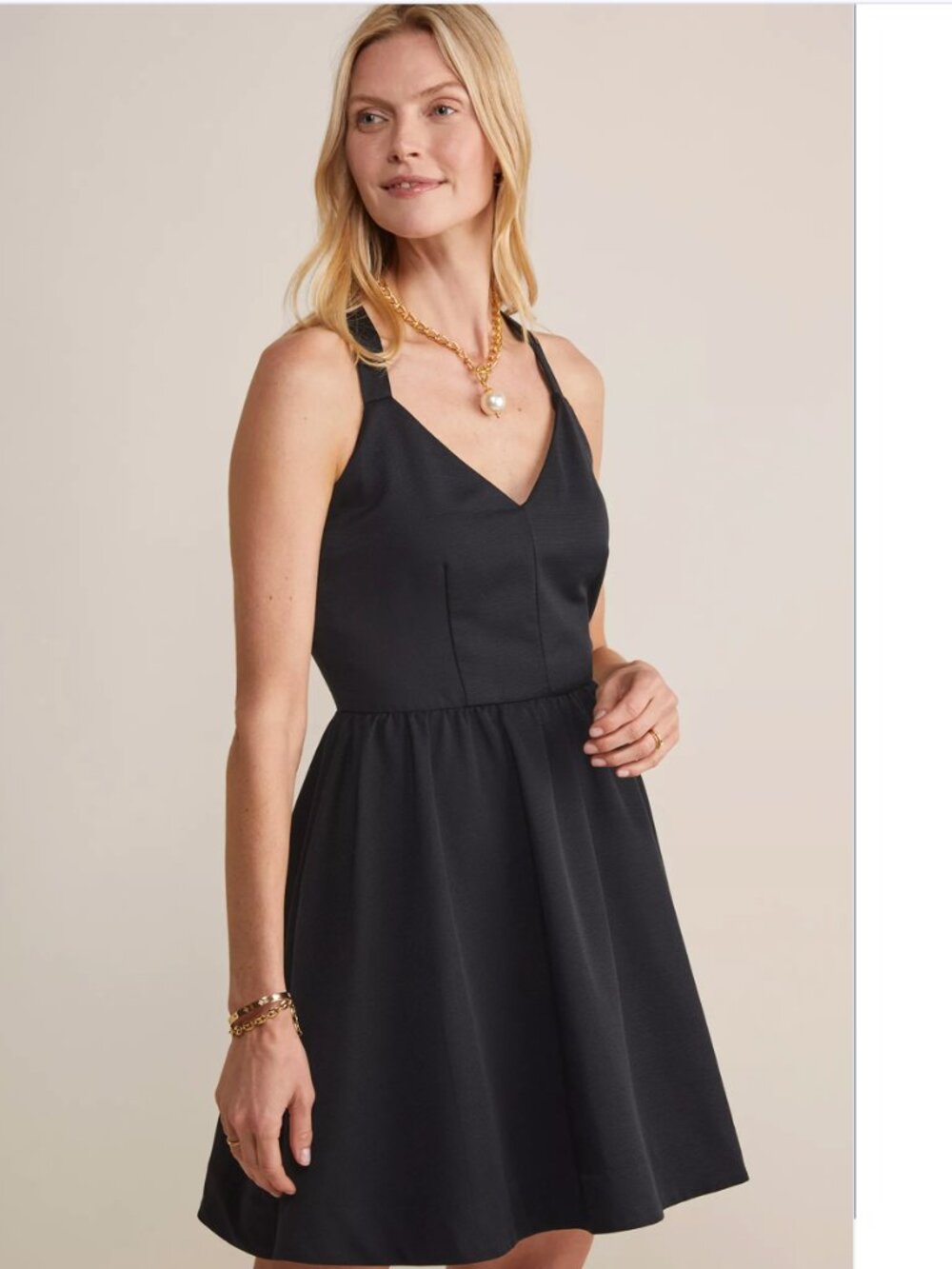 Vineyard Vines Black Bow Back Fit & Flare Silk Dress Wedding Guest Party 14 NWT - Picture 13 of 14
